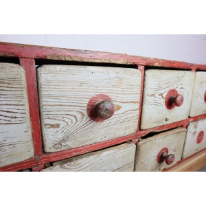 19th Century Workshop Cabinet with 14 Drawers
