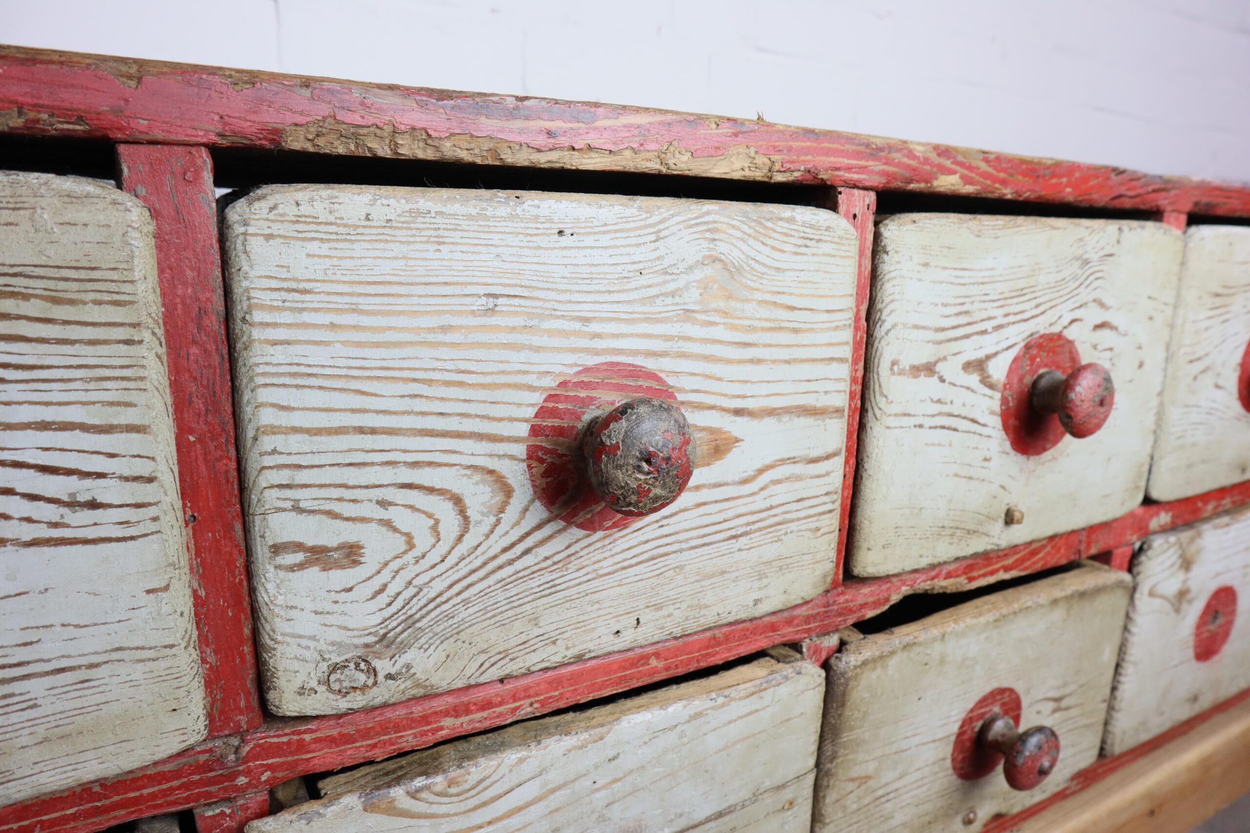19th Century Workshop Cabinet with 14 Drawers