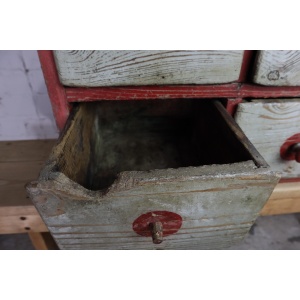 19th Century Workshop Cabinet with 14 Drawers