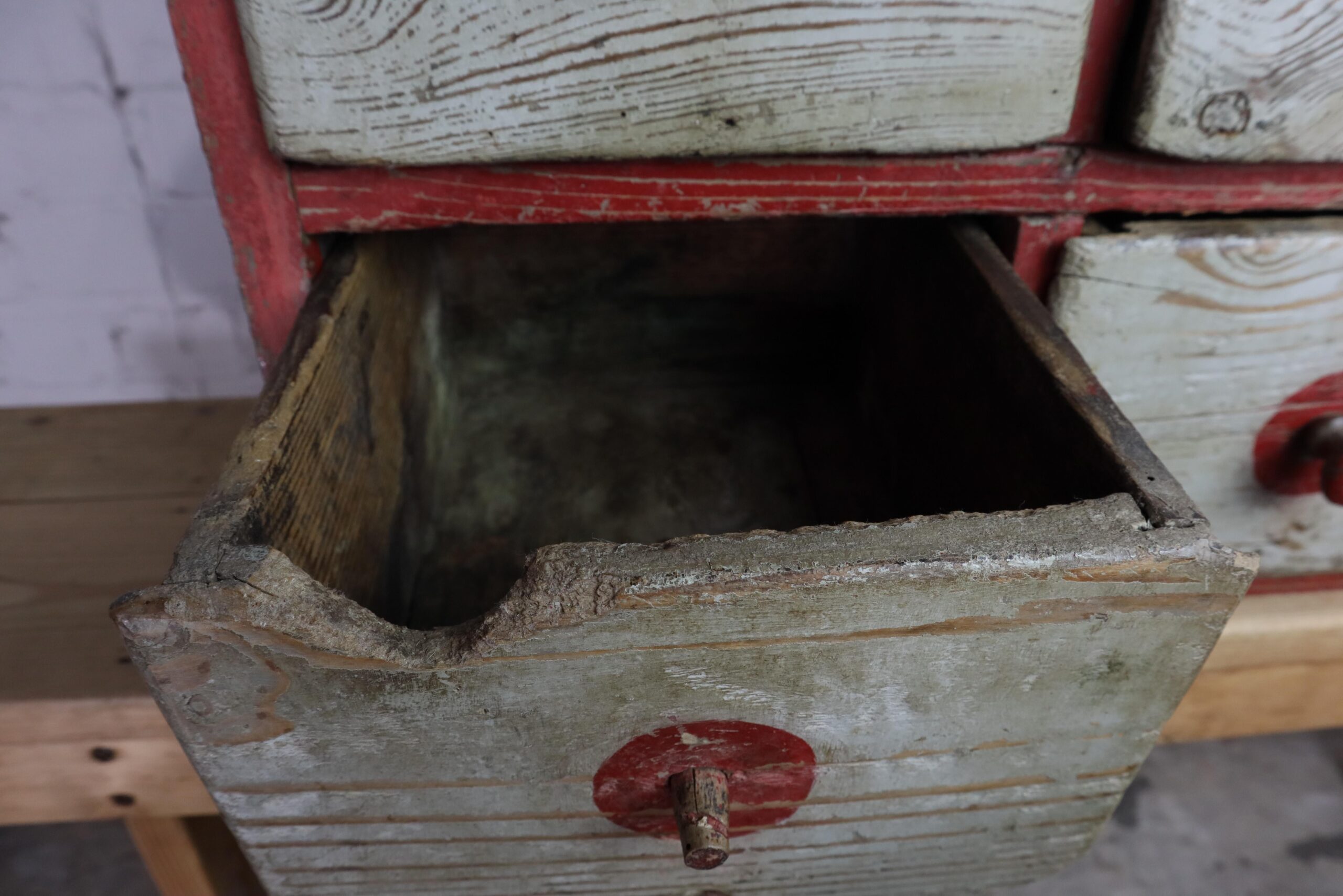 19th Century Workshop Cabinet with 14 Drawers