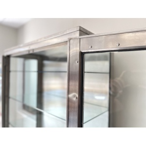 20th Century Stainless Steel & Glass Medical Cabinet