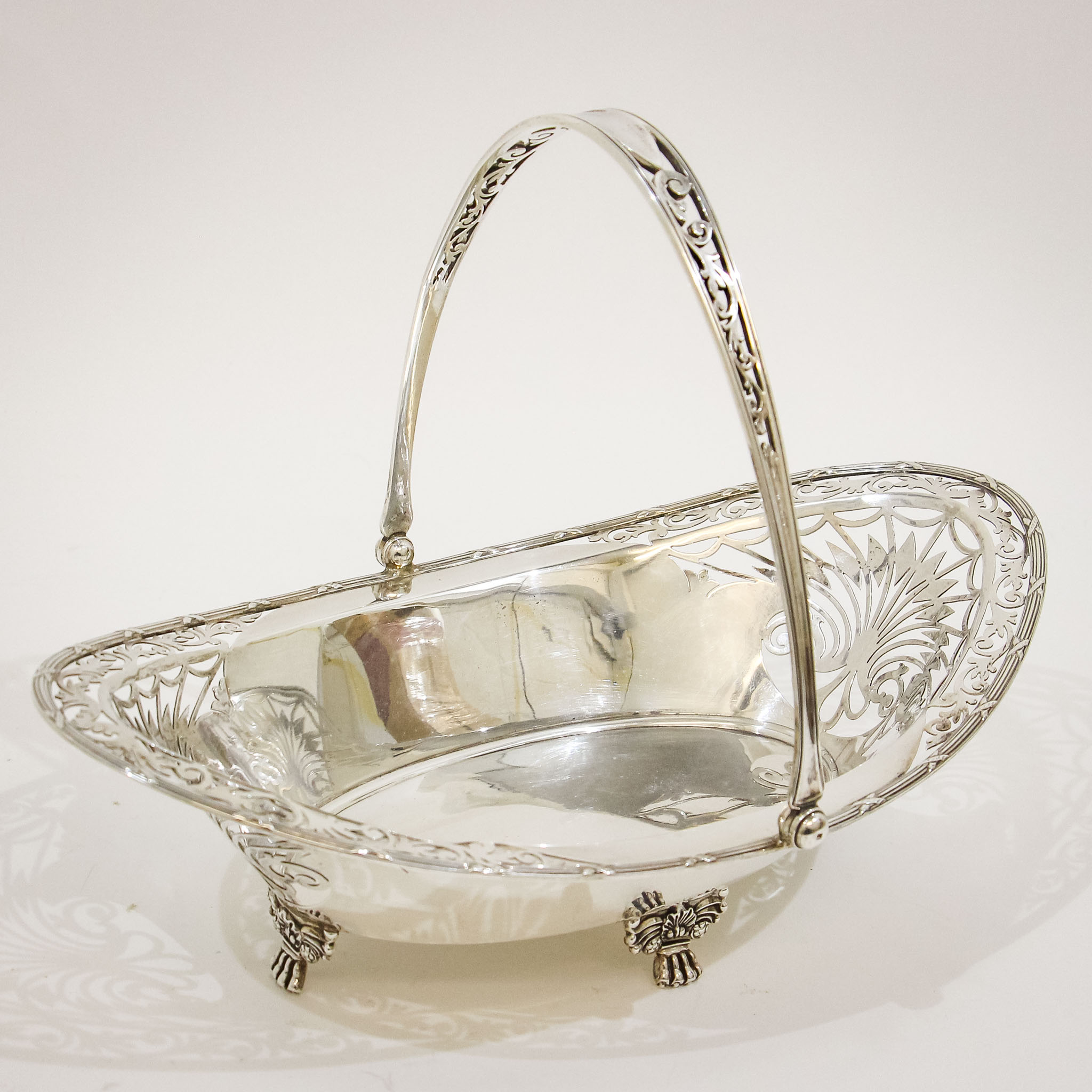Silver Swing Handled Basket