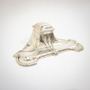 Art Nouveau Silver Inkstand