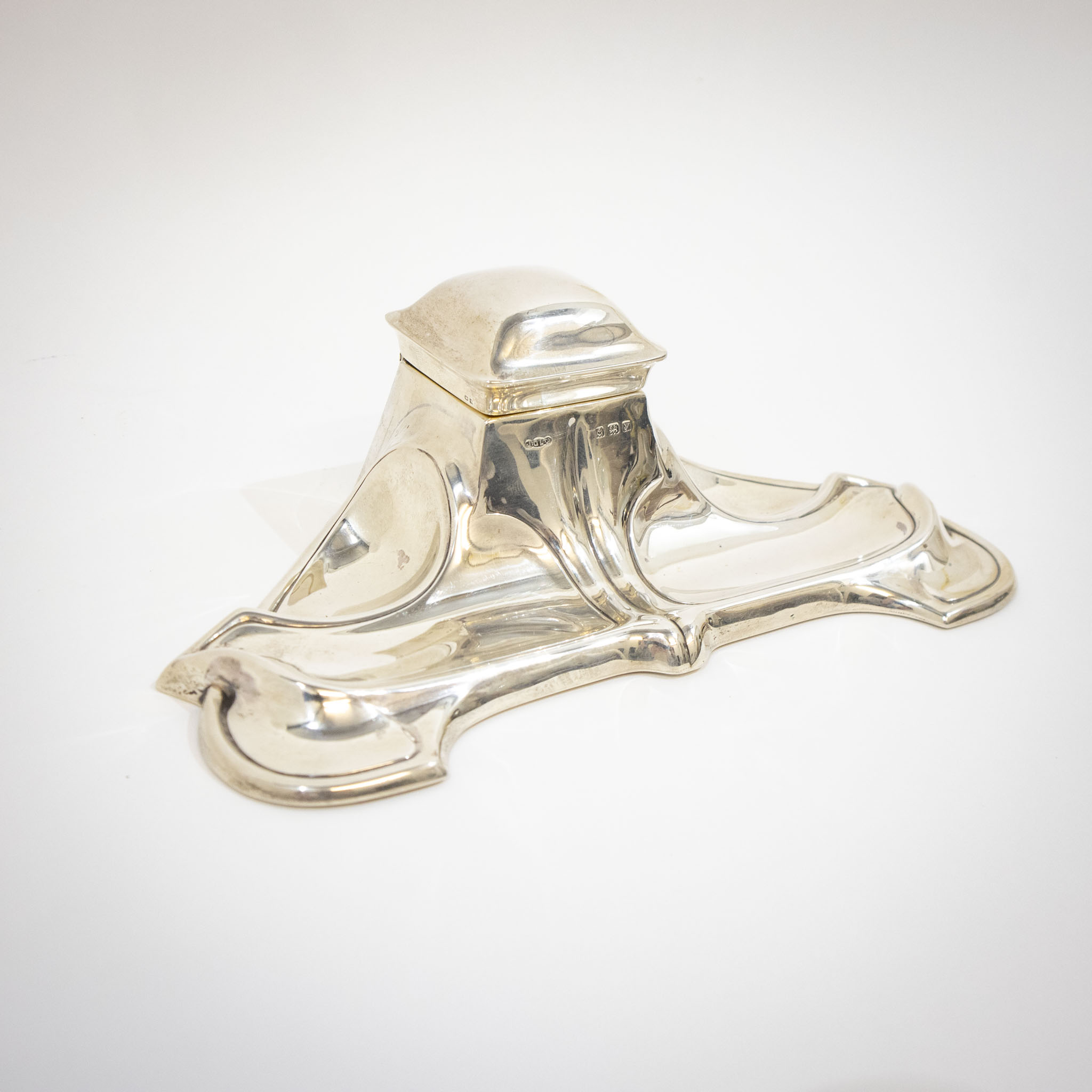 Art Nouveau Silver Inkstand