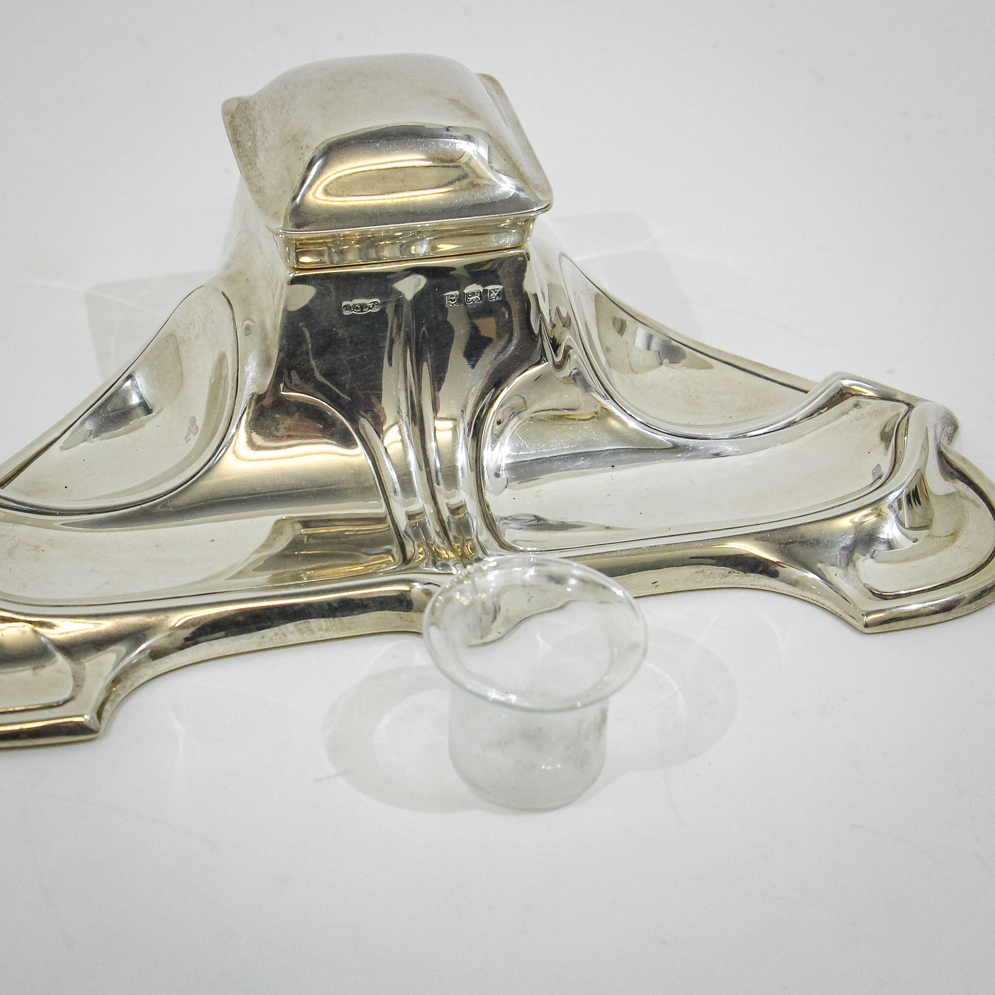 Art Nouveau Silver Inkstand