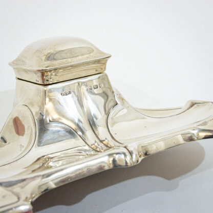 Art Nouveau Silver Inkstand - Image 7