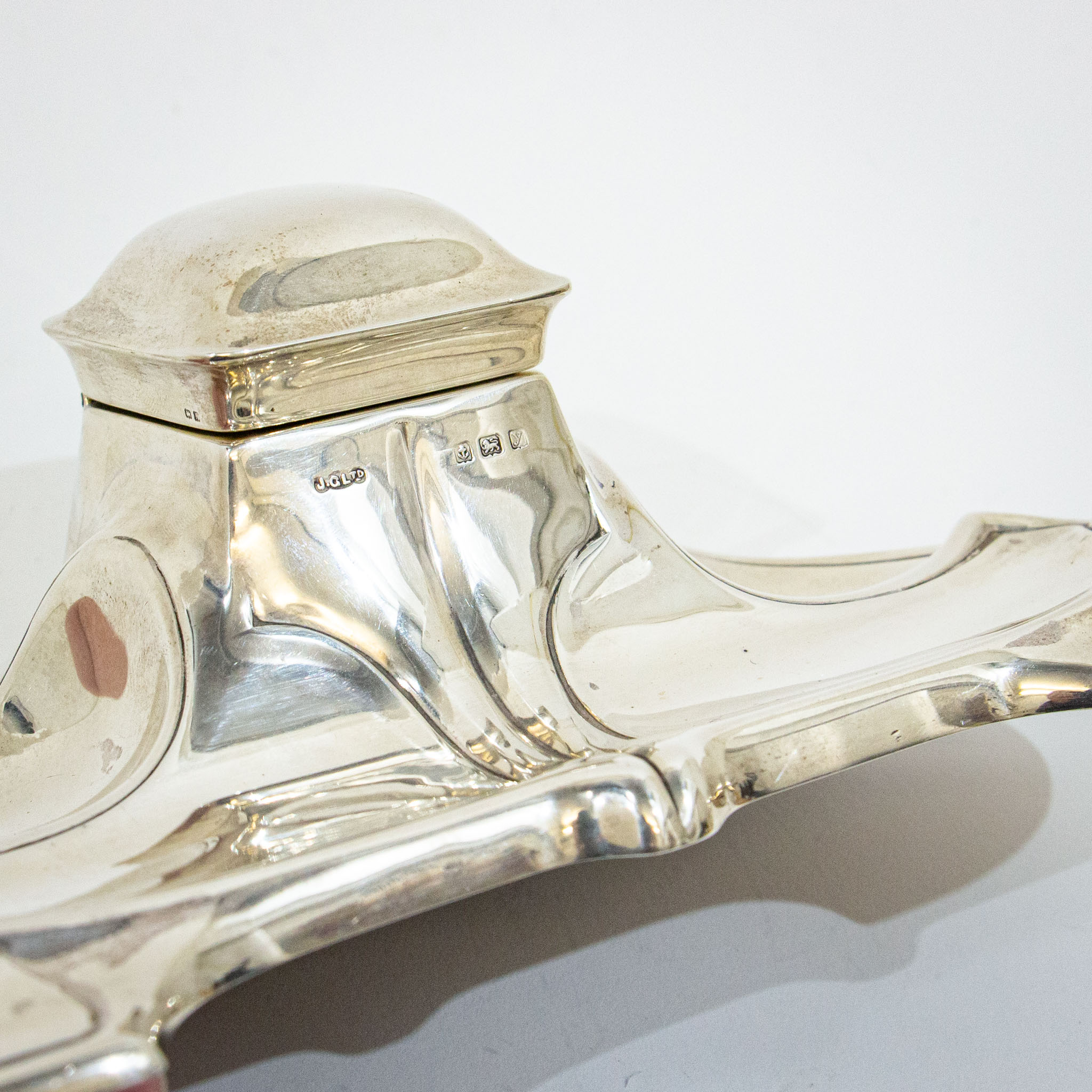 Art Nouveau Silver Inkstand
