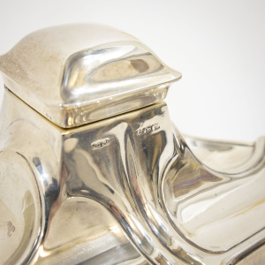 Art Nouveau Silver Inkstand