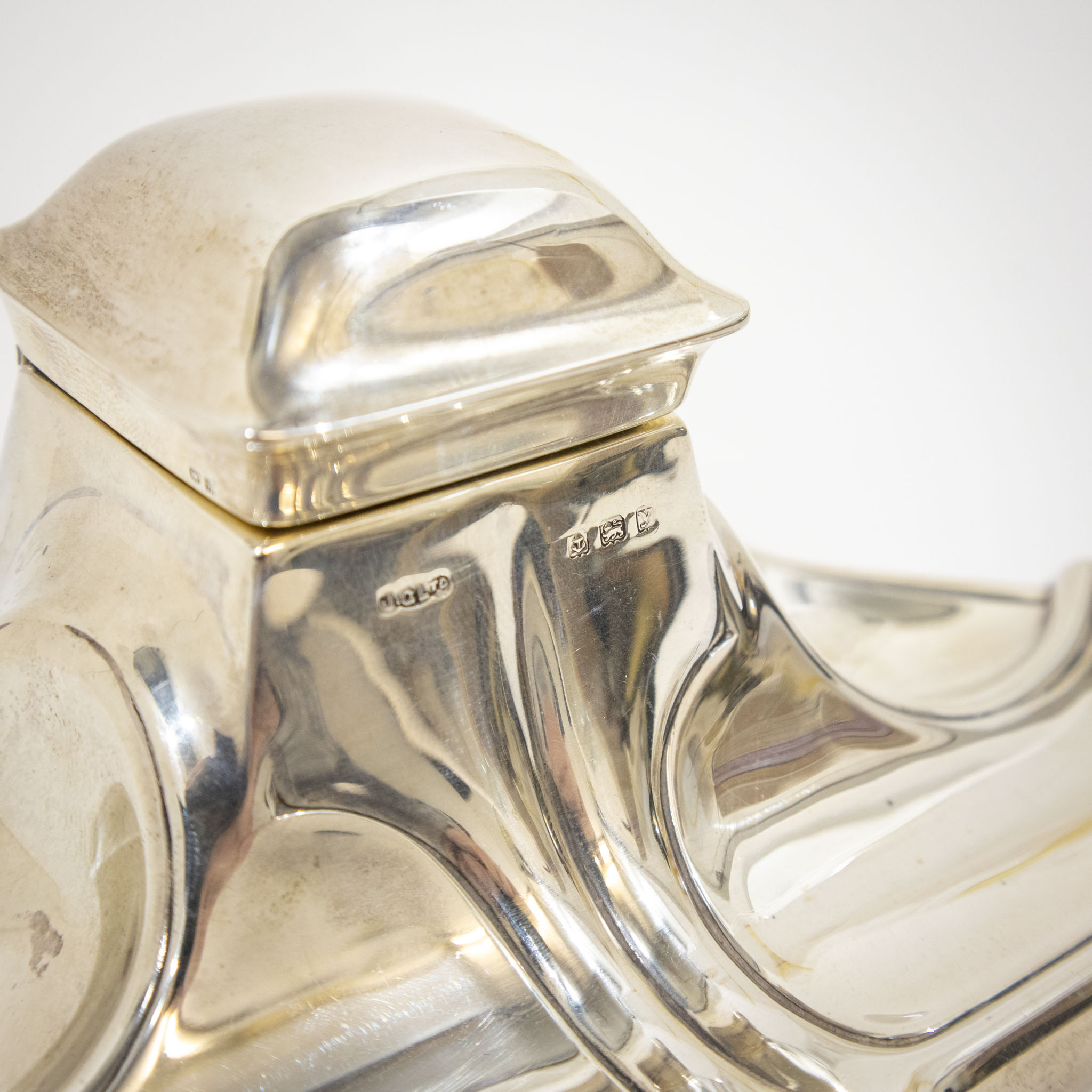 Art Nouveau Silver Inkstand
