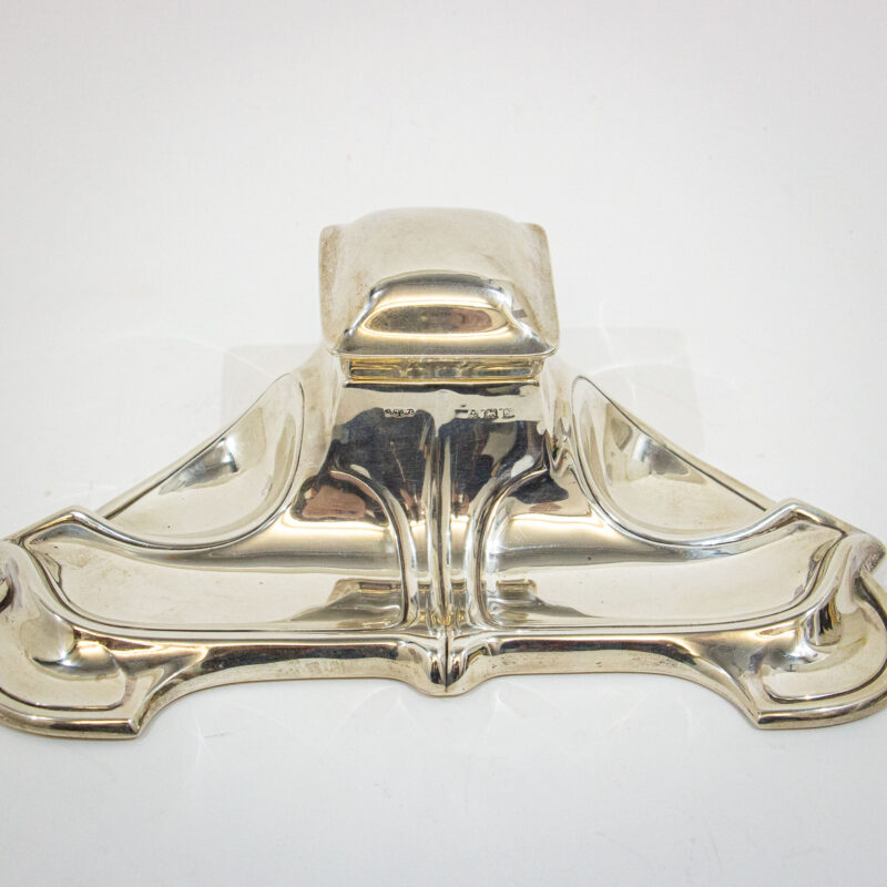 Art Nouveau Silver Inkstand