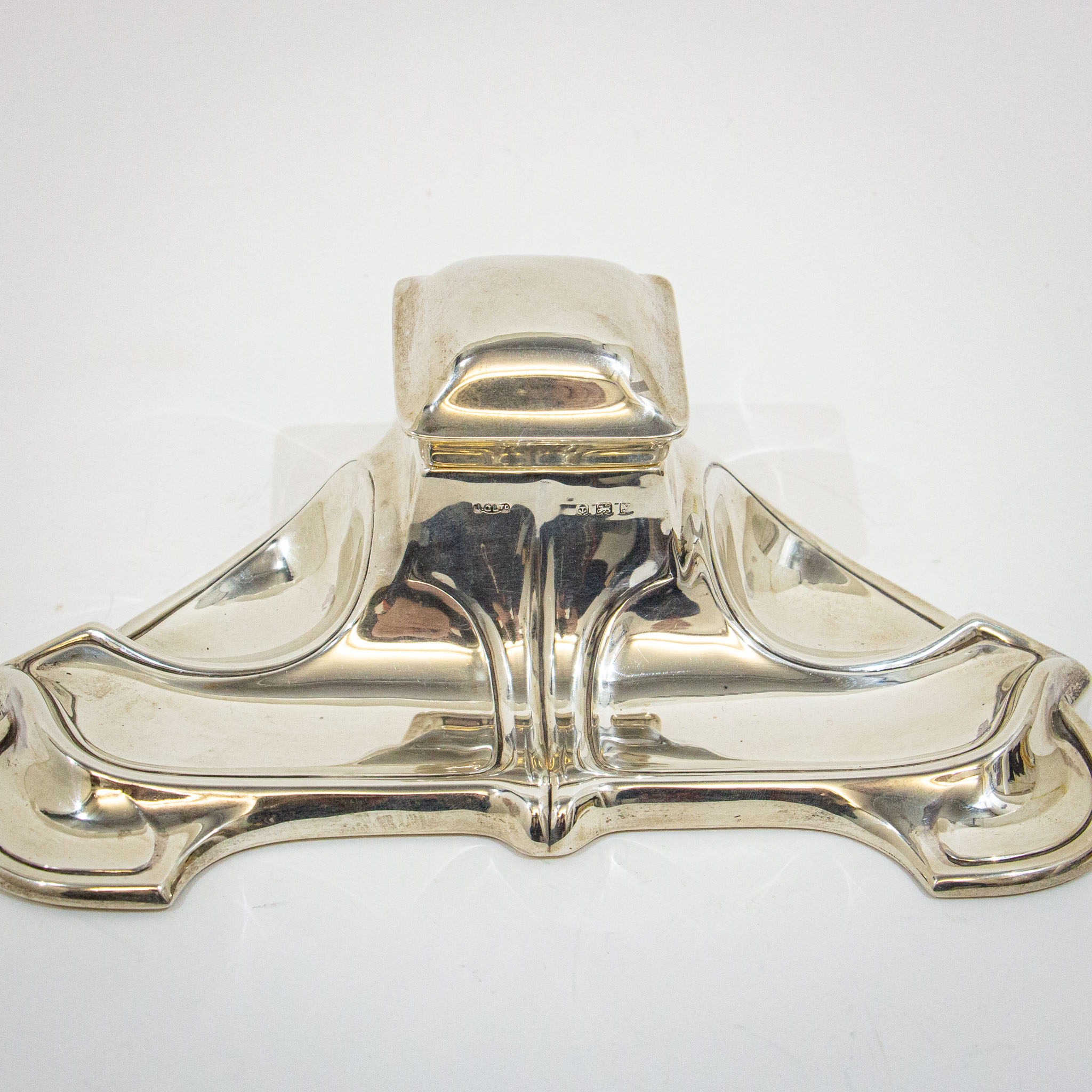 Art Nouveau Silver Inkstand