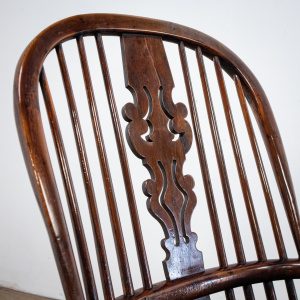 19th Century Yew Rocking Chair by J. Spencer