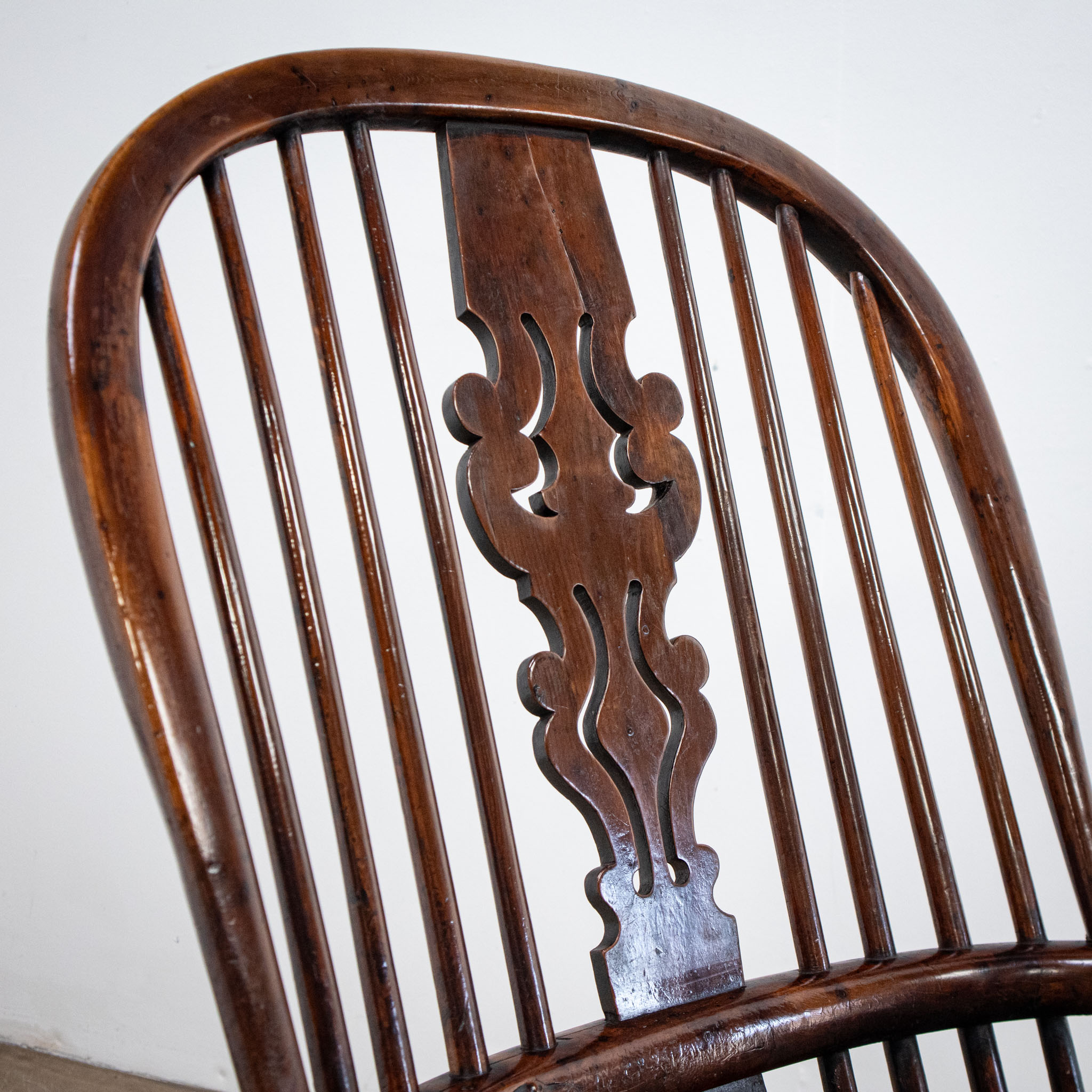 19th Century Yew Rocking Chair by J. Spencer