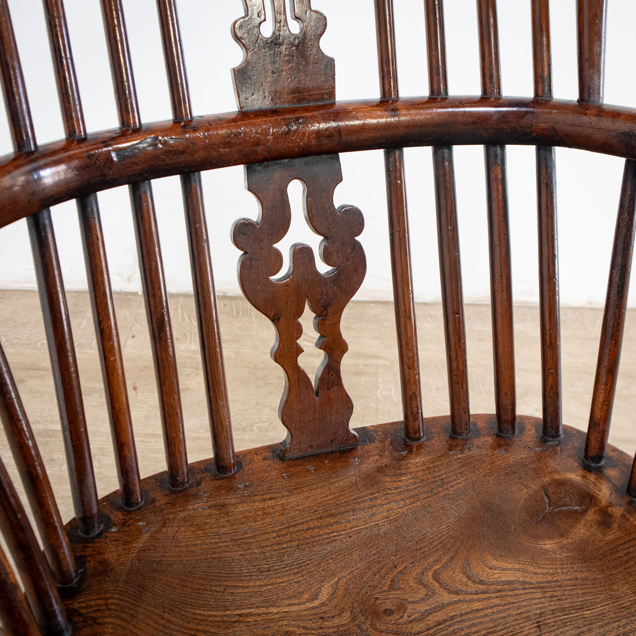 19th Century Yew Rocking Chair by J. Spencer