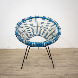 1950s Janine Abraham Basket Weave Chair