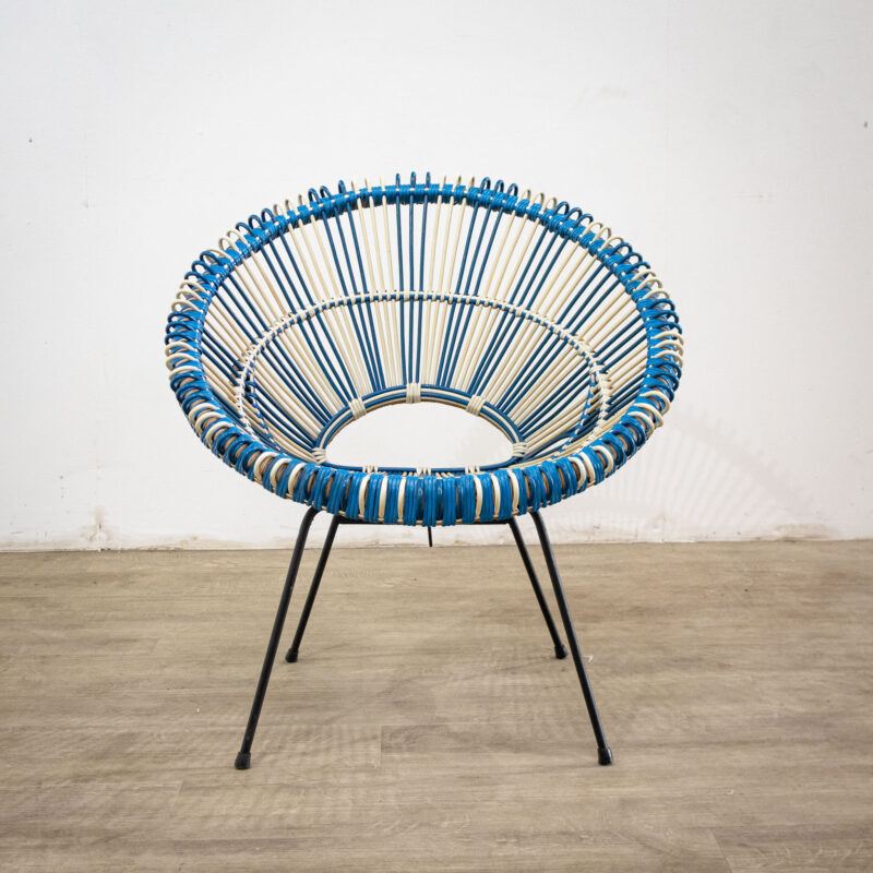 1950s Janine Abraham Basket Weave Chair