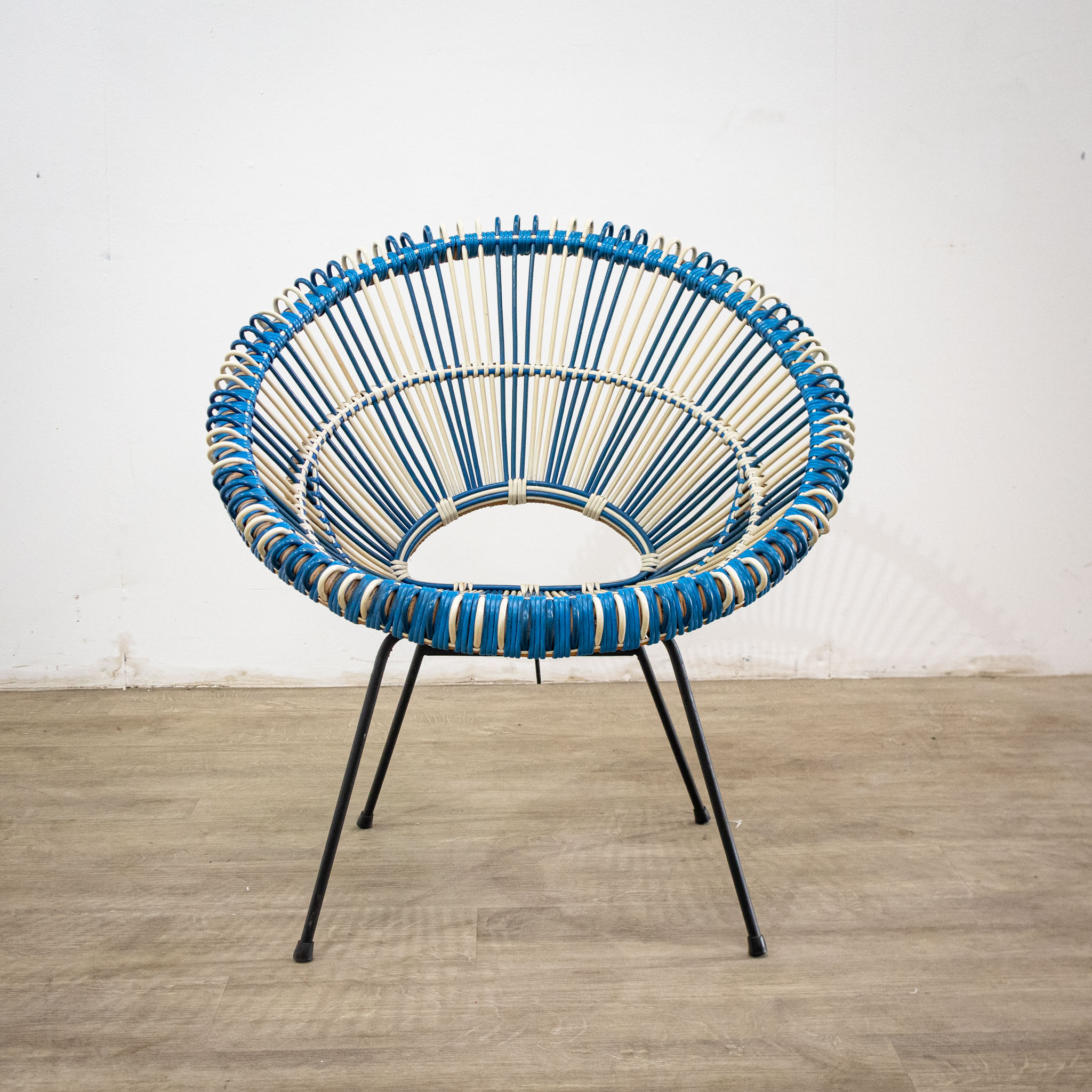 1950s Janine Abraham Basket Weave Chair