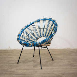 1950s Janine Abraham Basket Weave Chair