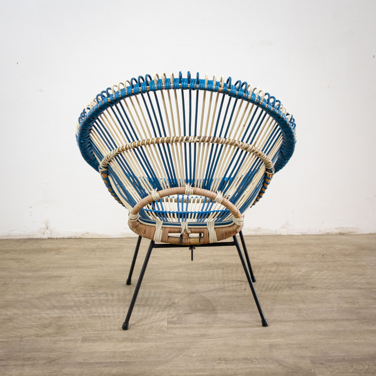 1950s Janine Abraham Basket Weave Chair - Image 6