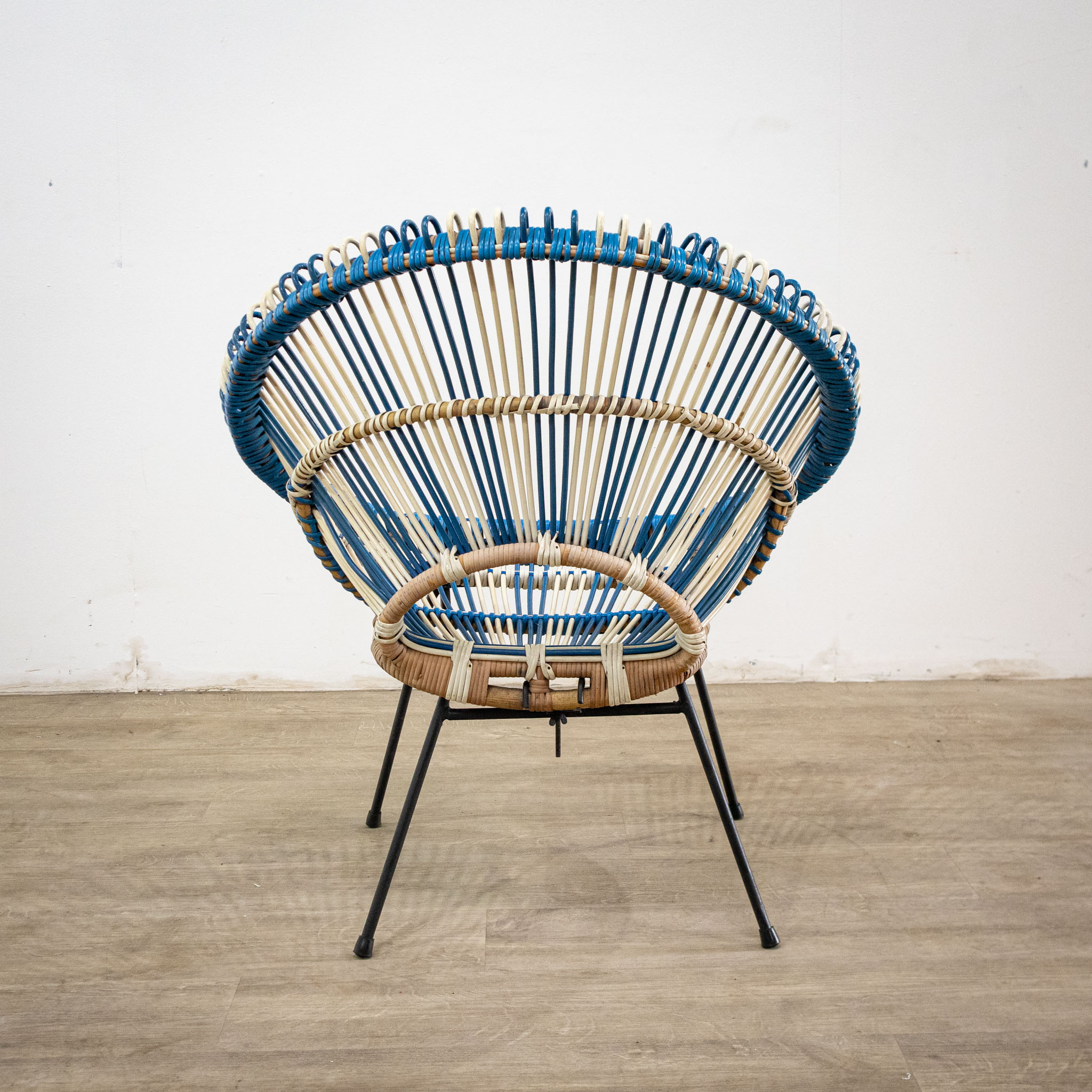 1950s Janine Abraham Basket Weave Chair