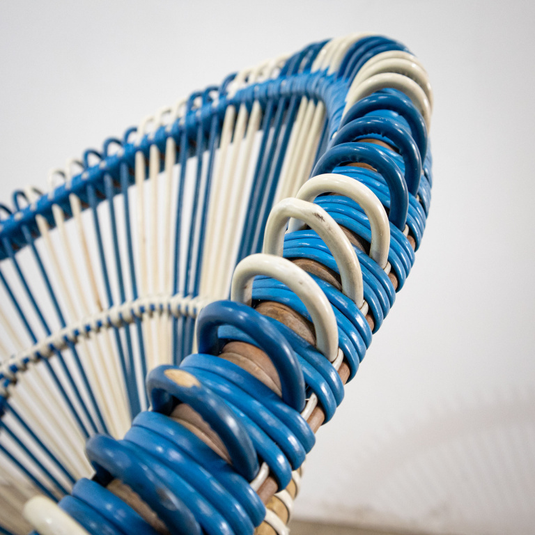 1950s Janine Abraham Basket Weave Chair - Image 11