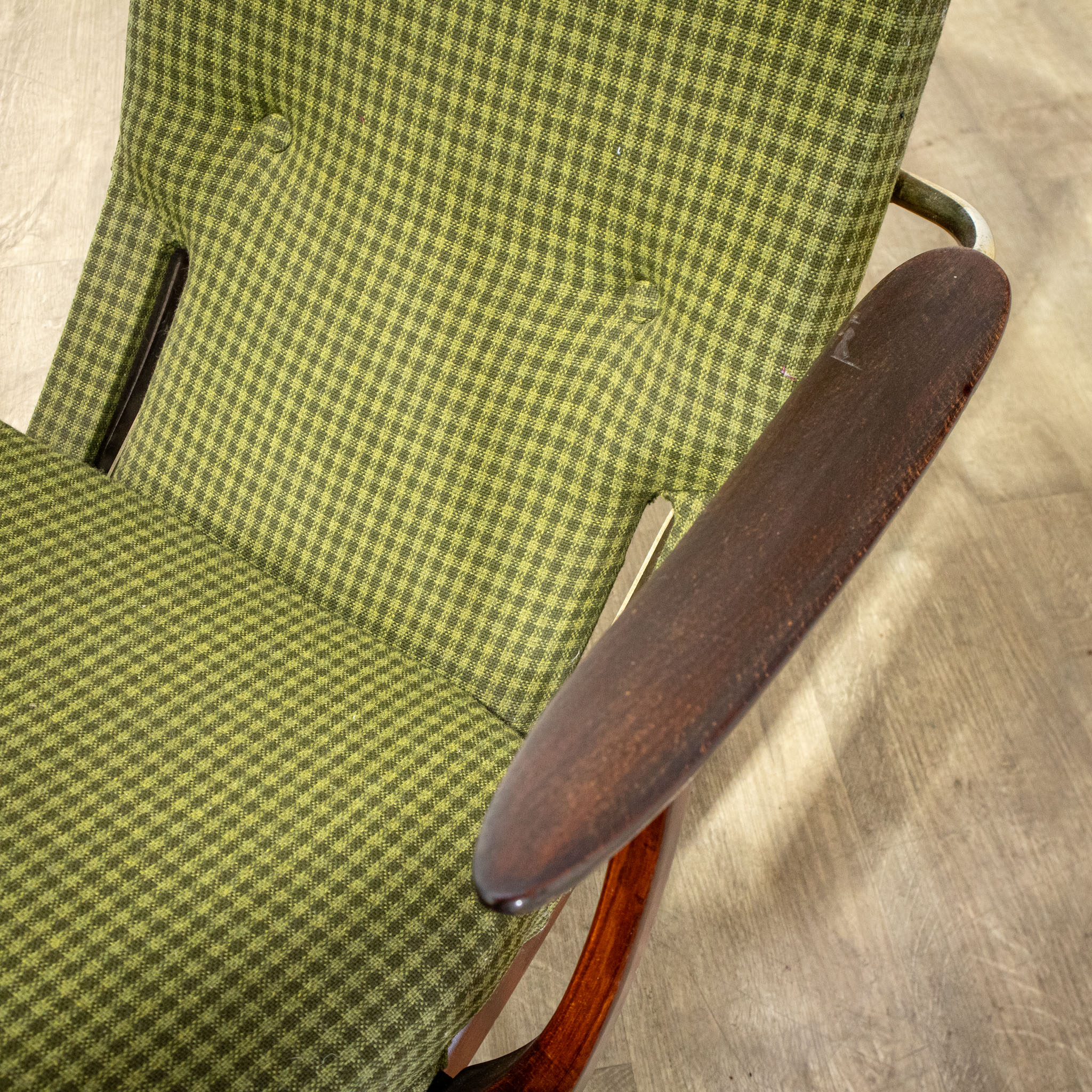 Danish Green Folding Armchair