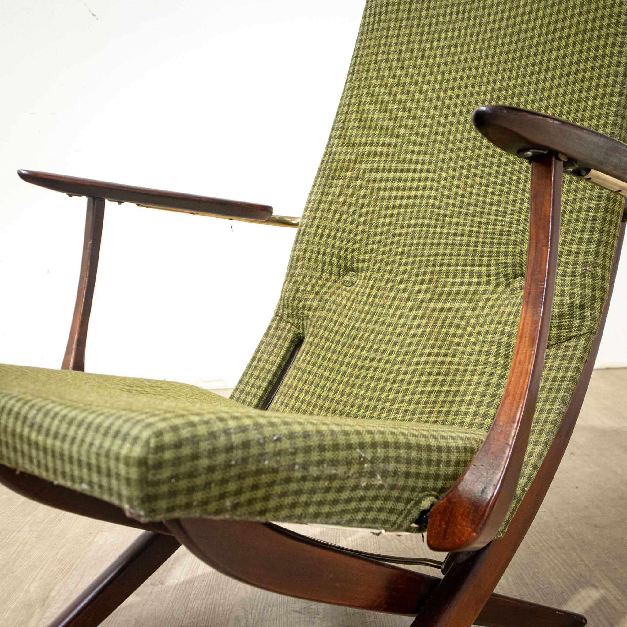 Danish Green Folding Armchair
