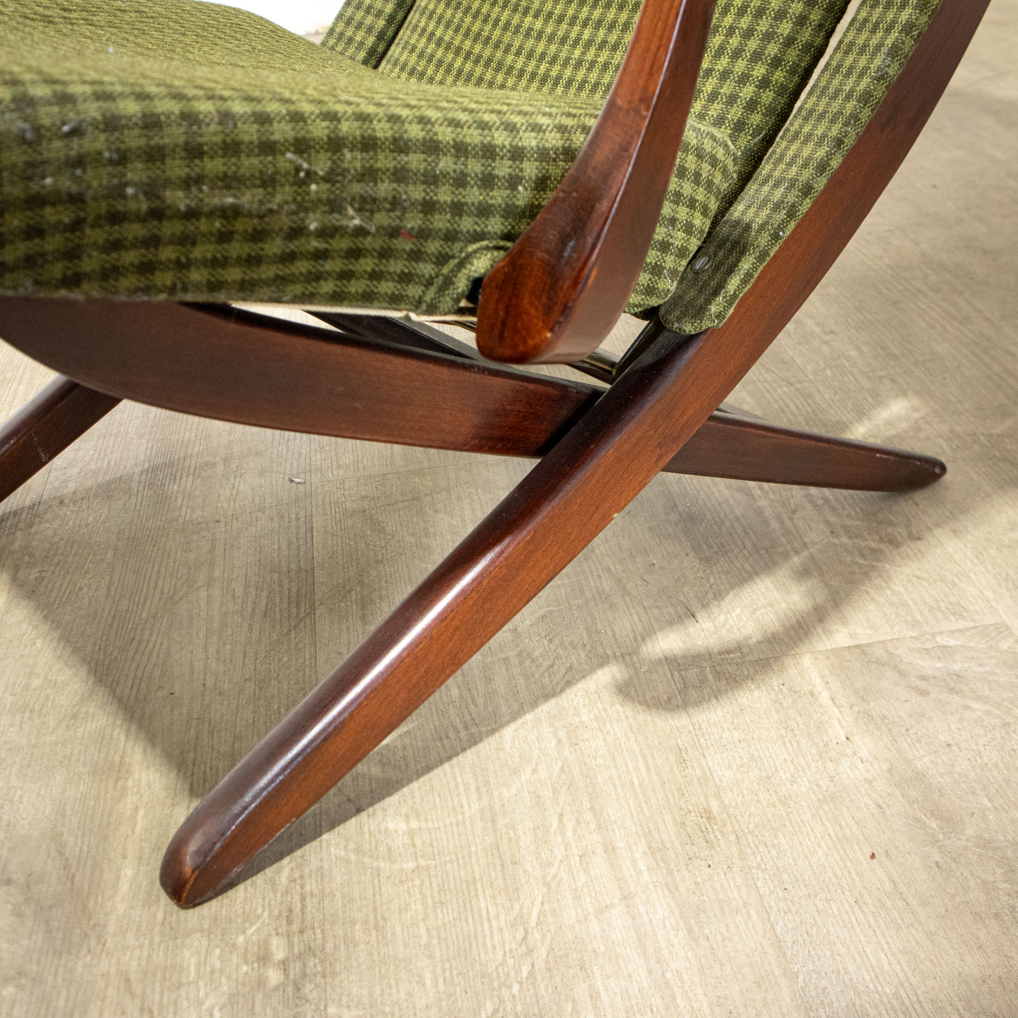 Danish Green Folding Armchair