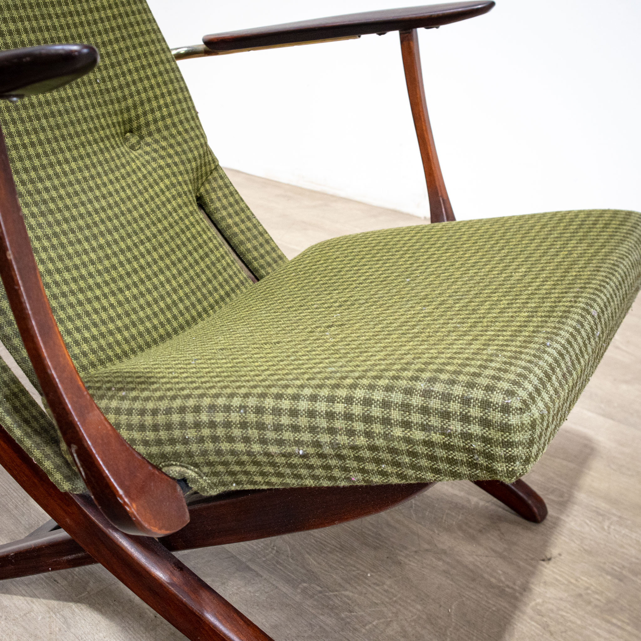 Danish Green Folding Armchair