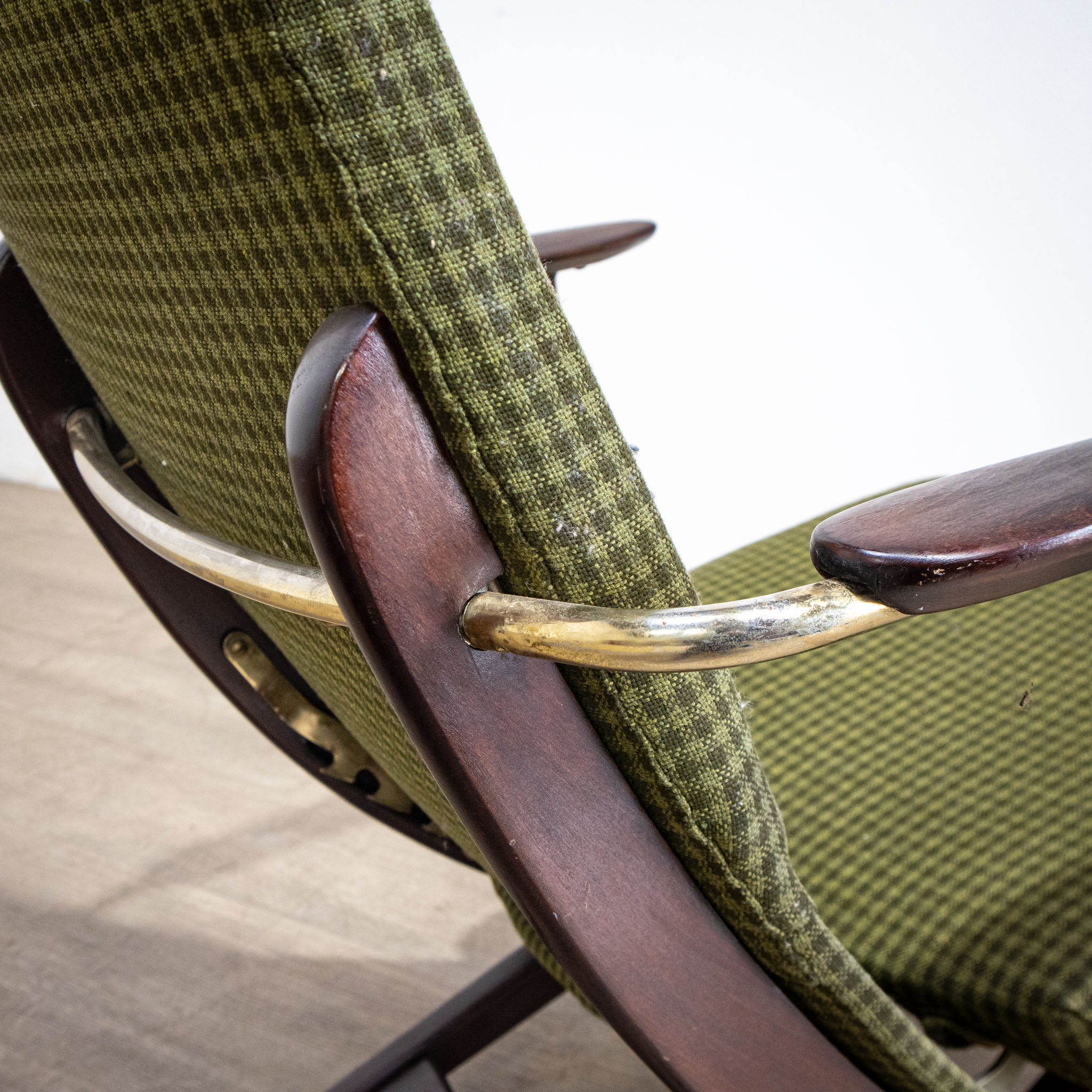 Danish Green Folding Armchair