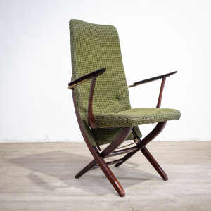 Danish Green Folding Armchair