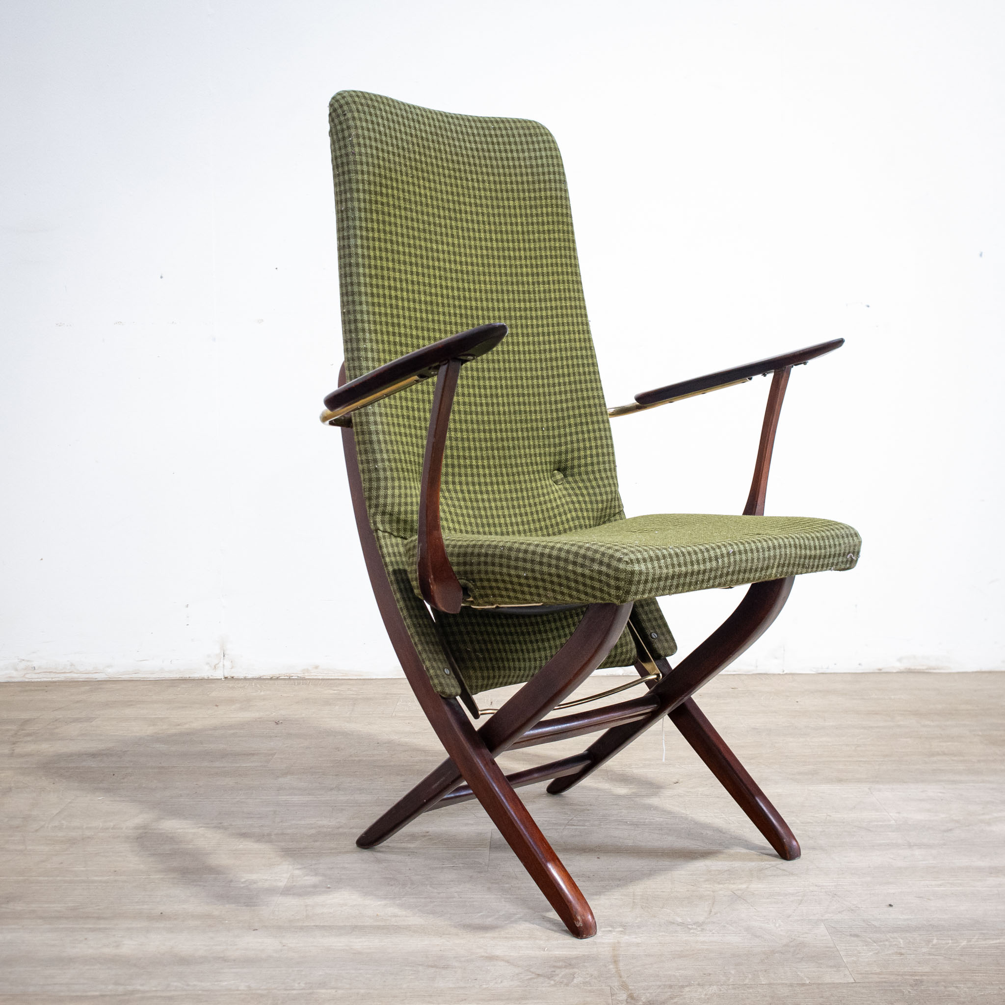 Danish Green Folding Armchair
