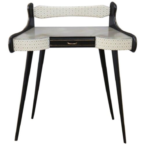 Console Table in Wood and Glass Top, 1950s