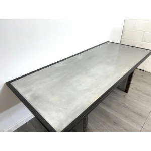 A Bespoke Industrial Aluminium and Iron Dining Table