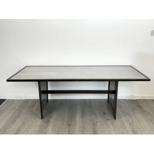 A Bespoke Industrial Aluminium and Iron Dining Table
