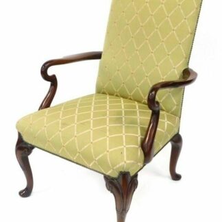 Antique Geo II Style Open Armchair Late Victorian Circa 1890