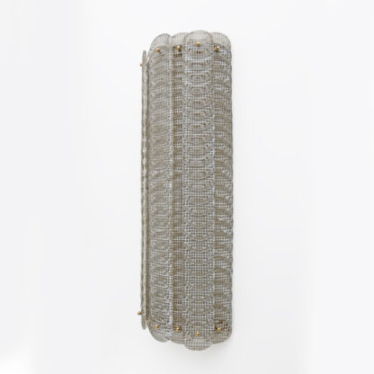 Pair of Mid-century Modern Style Italian Murano Glass Sconces "Reticello", 1990s - Image 4