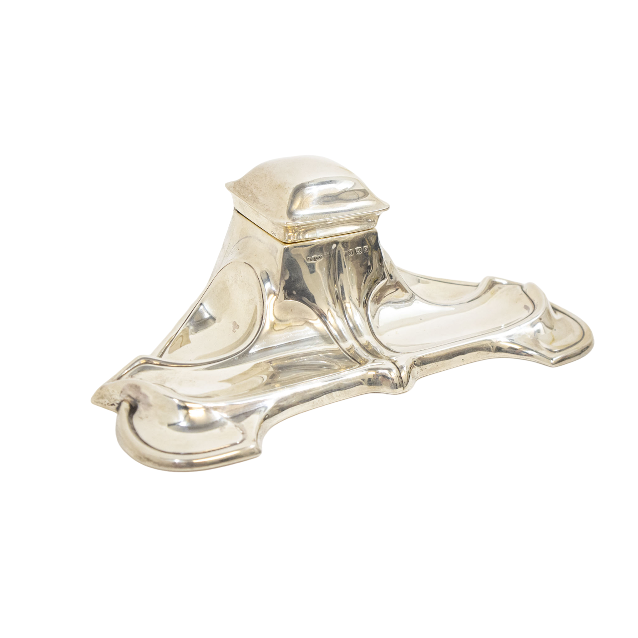 Art Nouveau Silver Inkstand