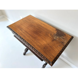19th Century Anglo-Indian Carved Rosewood Writing Desk