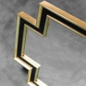 Vintage Modern 70's Brass Wall Mirror