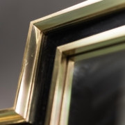 Vintage Modern 70's Brass Wall Mirror