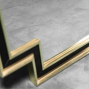 Vintage Modern 70's Brass Wall Mirror