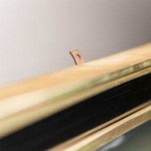 Vintage Modern 70's Brass Wall Mirror