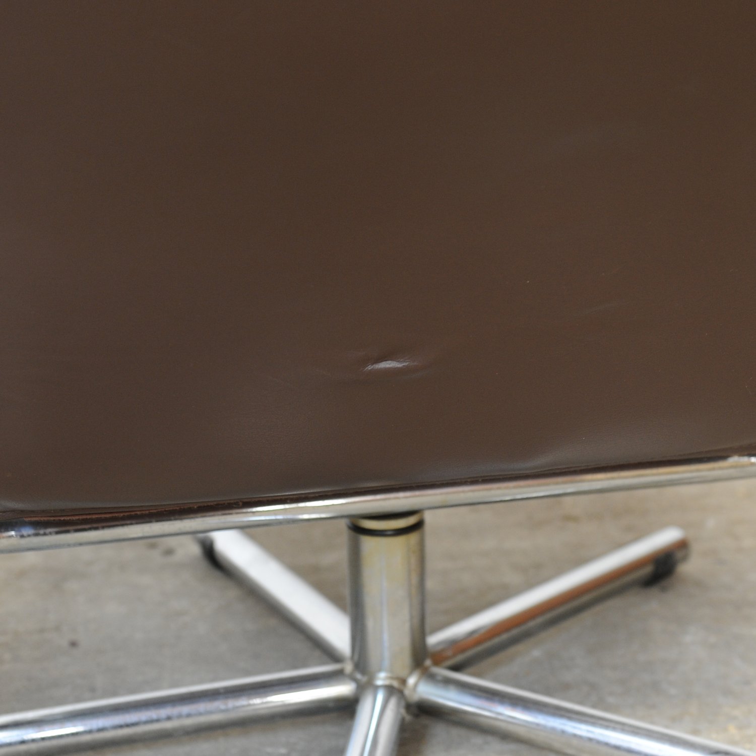 Pair of Norwegian Lounge Chairs with Footstools in Brown Leather by Skoghaus Industri, 1960s, Set of 2