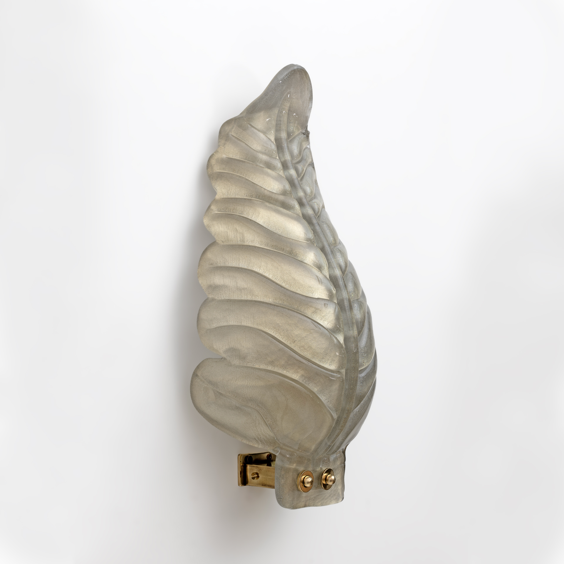 Pair of Barovier & Toso Style Mid-Century Modern Murano Glass Gold Leaf Sconces