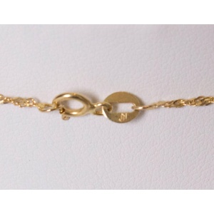 Gold Chain and Cross with Turquoise Centre