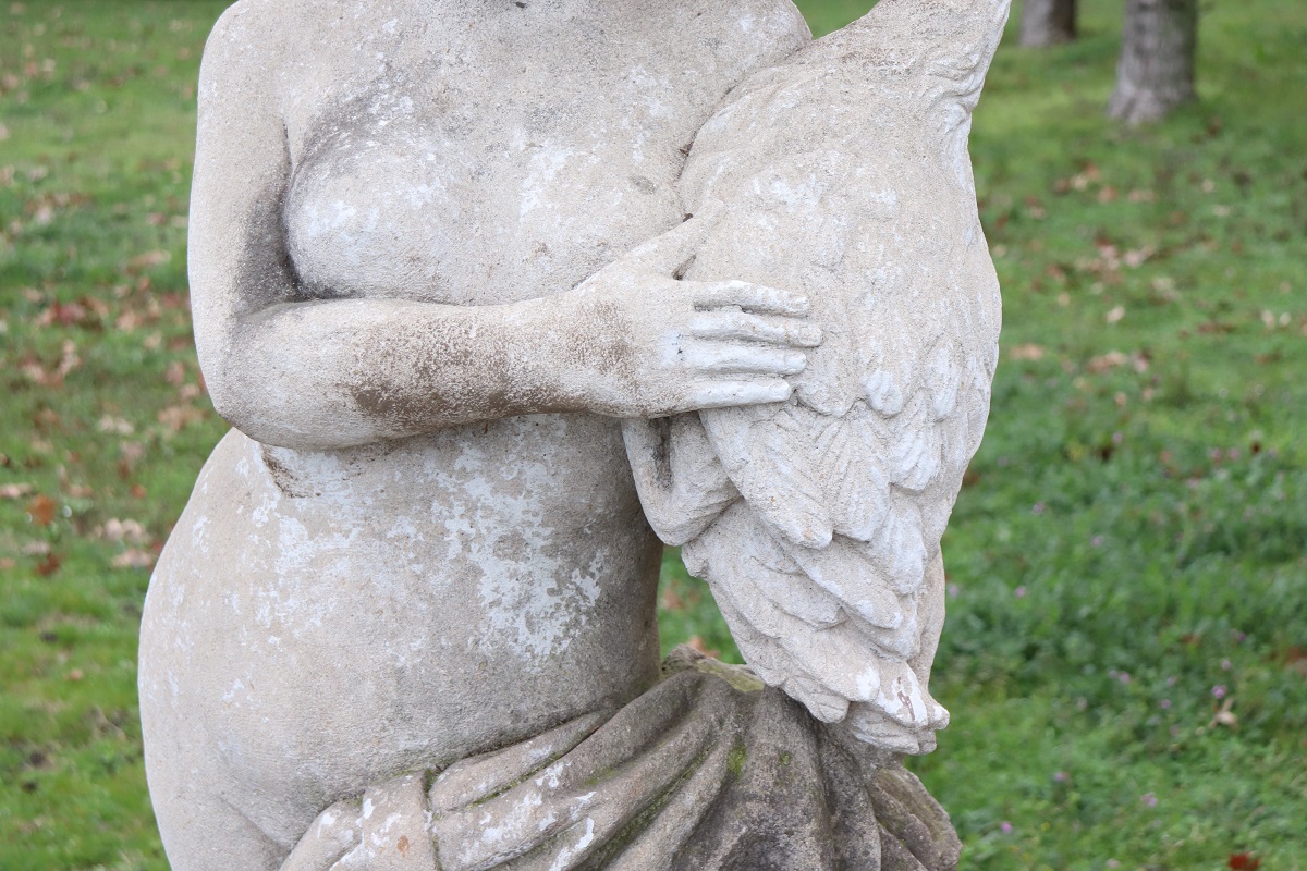 Early 20th Century Leda and the Swan Garden Statue