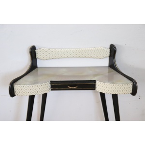 Console Table in Wood and Glass Top, 1950s