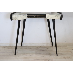 Console Table in Wood and Glass Top, 1950s