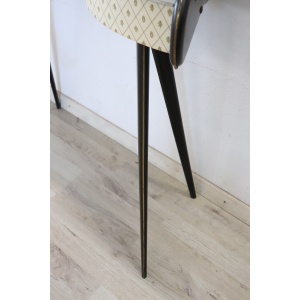 Console Table in Wood and Glass Top, 1950s